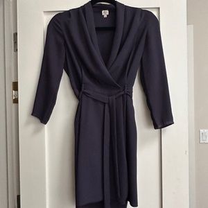 Aritzia Wilfred Franca Purple Long Sleeve Wrap Dress